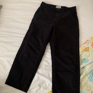 Everlane The Straight Leg Crop, Black, Size 10